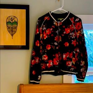Gianni Bini floral bomber jacket